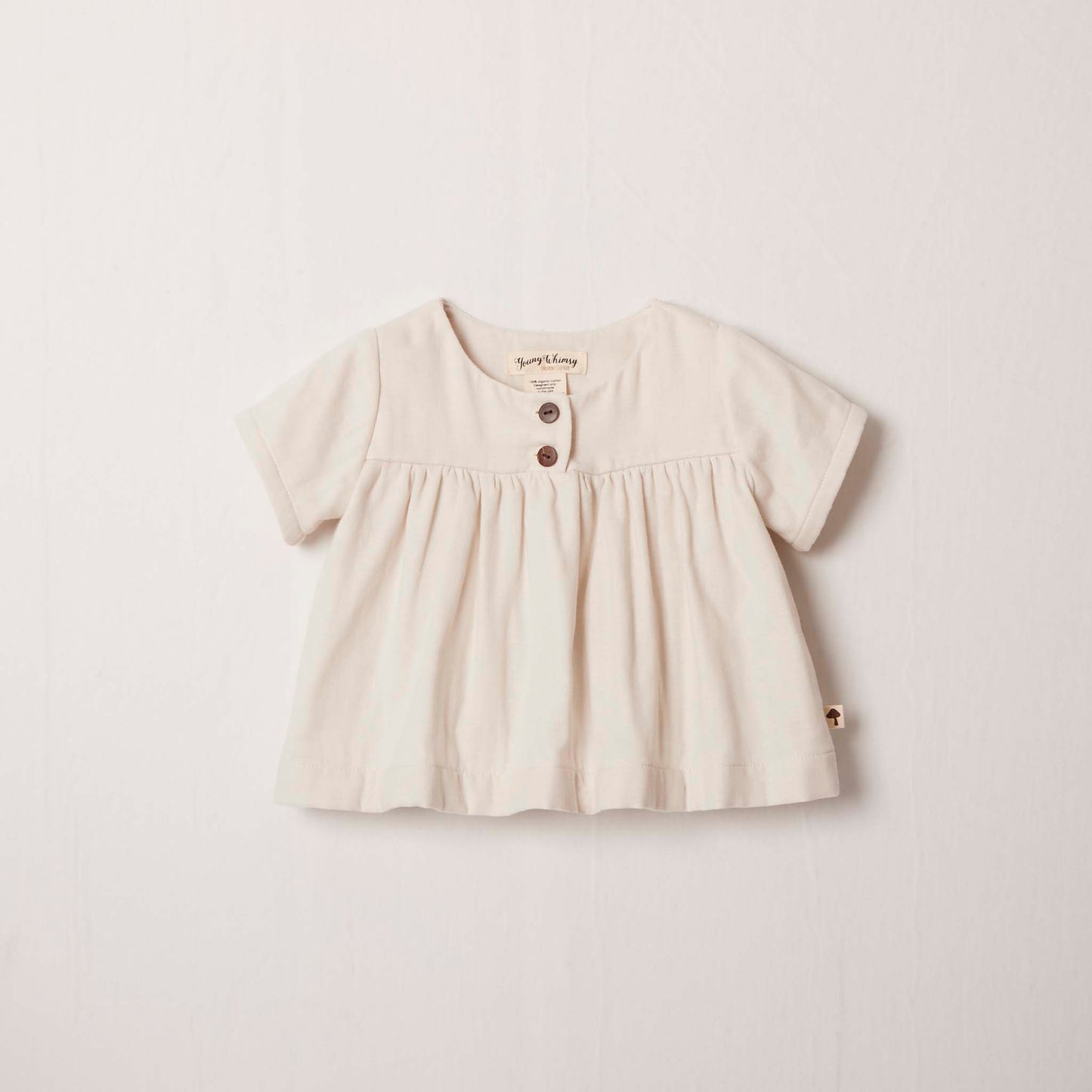 Short Sleeve Cottontail Blouse in Cream