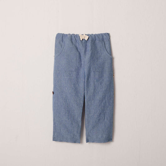 Roll-Up Pant in Chambray