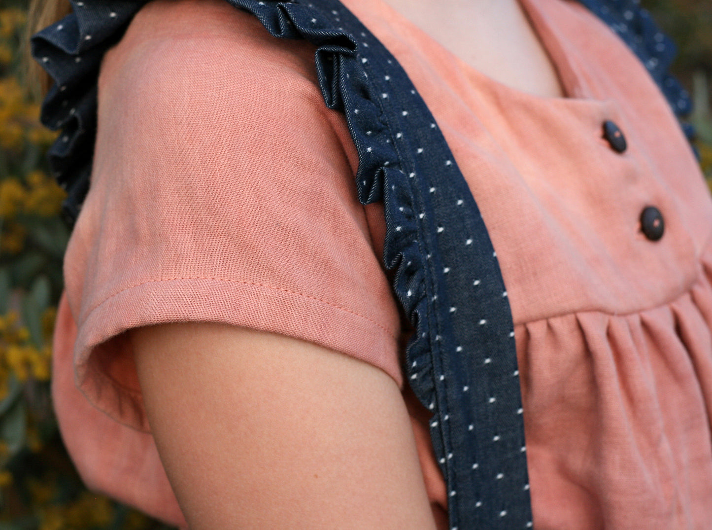 Short Sleeve Cottontail Blouse in Sunset